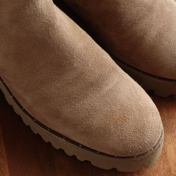 Freda Salvador Boots Womens Size 6.5 Beige Brooke Suede Chelsea Lug Sole Ankle - Picture 4 of 16